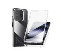 Avizar Coque intégrale pour Redmi Note 14 5G, bords tactiles, caméra surélevée, transparent