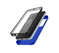 Avizar – Coque intégrale pour Samsung A25 – Arrière rigide, avant souple tactile – Bleu