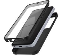 Coque Intégrale pour Samsung A25 Rigide et Avant Souple Tactile Noir