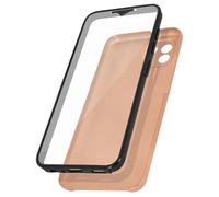 Coque intégrale Samsung Galaxy A03 Arrière Rigide et Avant Souple rose champagne