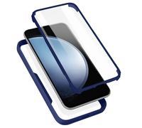 Coque intégrale Samsung Galaxy A03 Dos Plexiglas et Avant Polymère Contour bleu