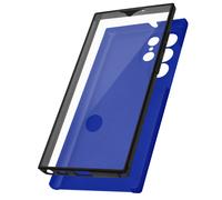 Coque Intégrale pour Samsung Galaxy S22 Ultra Arrière Rigide et Avant Souple Bleu
