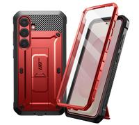 Coque Intégrale pour Samsung Galaxy S25 Antichoc Béquille Support Supcase Rouge