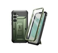 Coque Intégrale pour Samsung Galaxy S25 Antichoc Béquille Support Vert foncé