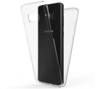 NALIA Housse de téléphone portable à 360 degrés pour Samsung Galaxy S8, housse intégrale en silicone Etui transparent