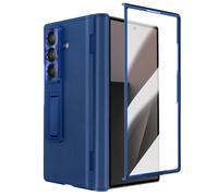 Avizar Coque intégrale Samsung Galaxy Z Fold 7 - Verre trempé, béquille escamotable - Bleu