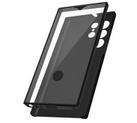 Coque intégrale - AVIZAR - Samsung Galaxy S22 Ultra - Souple - Noir - Protection 360°