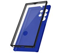 Coque intégrale Samsung Galaxy S22 Ultra Arrière Rigide et Avant Souple bleu