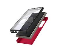 Coque Intégrale pour Samsung S24 Ultra Rigide et Avant Souple Tactile Rouge