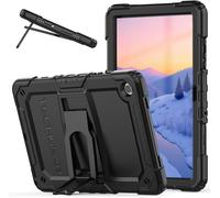 Coque Intégrale Résistante Aux Chocs Pour Samsung Galaxy Tab A9 Plus 11"" 2023 (Sm-X210 / Sm-X215) Avec Support Pliable Et Protecteur D'écran, Noir