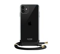 Coque invisible détachable 2-en-1 en bandouliére pour Apple iPhone 11, Minuit noir