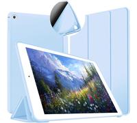 Coque Ipad Air 2, Ipad Air 2 Case Housse Étui De Slim Léger Protection Coque [Veille/Réveil Automatique] Tpu Souple Bumper Smart Cover Pour Apple 9,7 Pouces Ipad Modèle A1566/A1567 (Bleu)