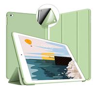 Coque iPad Air 2, VAGHVEO iPad Air 2 Case Housse Étui de Slim Léger Protection Coque [Veille/Réveil Automatique] TPU Souple Bumper Smart Cover pour Apple 9,7 Pouces iPad Modèle A1566 / A1567,Vert_02