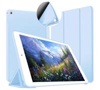 Coque iPad Air 2, VAGHVEO iPad Air 2 Case Housse Étui de Slim Léger Protection Coque [Veille/Réveil Automatique] TPU Souple Bumper Smart Cover pour Apple 9,7 Pouces iPad Modèle A1566 / A1567 (Bleu)