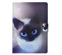 Coque iPad Mini 5, Lspcase Etui iPad Mini 4/3/2/1 Housse en Cuir Portefeuille Folio Carte Slots Magnétique Cuir avec Fonction Veille/Réveil Auto pour Apple iPad Mini 1/2/3/4/5 Chat Noir