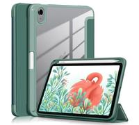 Coque Ipad Mini 6,Housse Tablette Ipad Mini 6 Protection,Support Multi-Angel Transparent Back,Noir Vert