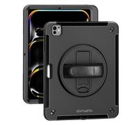 Coque iPad Pro 13 2024 - 4SMARTS - Bi-matière Antichoc Poignée Béquille Noir
