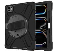 Coque iPad Pro 13 2024 - AVIZAR - Antichoc - Poignée Rotative - Sangle de Transport - Noir