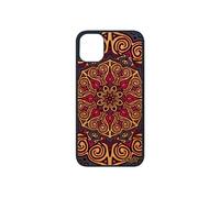 Coque iPhone 11 pro bois silicone Mandala tibetain 128 Go indien personnalisé bouddhisme noir original oriental couleur rosace