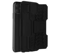 Coque iPhone 11 Pro Max Bi matière Rigide et Silicone Béquille Support Noir