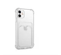 Coque iPhone 12 avec porte-cartes TPU transparente