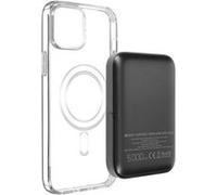 Coque iPhone 12 Mini et Powerbank 5000 mAh Magsafe Swissten Transparent Noir G