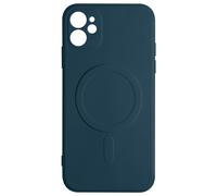Coque iPhone 12 Mini Silicone Intérieur Soft-touch Mag Cover bleu nuit