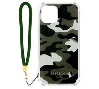 Coque pour iPhone 12 Pro Max avec Dragonne Motif Camouflage Vert