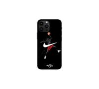 Coque Iphone 12 Pro nike jordan logo fond noir