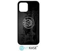 Coque iphone 12 pro - psg paris saint germain la seine - noir