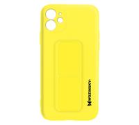 Coque pour iPhone 12 Silicone Support Magnétique Pliable jaune