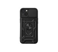 Coque pour iPhone 13, Cache Objectif Coulissant et Anneau Support Magnétique