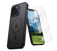 Coque iPhone 13 - Magnétique (Compatible MagSafe) Semi-transparente Mat Ultra-mince pour Homme et Femme - Noir