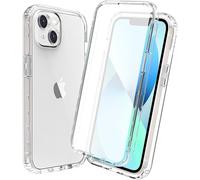 Coque Iphone 13 Mini Transparente ¿ Protection 360° Hybride (Avant Silicone Tpu + Dos Pc) Avec Film Écran Intégré Anti-Jaunissement, Ultra-Fine Et Anti-Choc