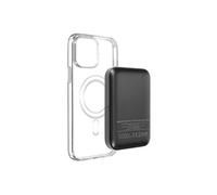 Coque iPhone 13 Pro et Powerbank 5000 mAh Magsafe Swissten Transparent Noir G