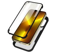 Coque iPhone 13 Pro Max Dos Avant Polymère Coin Renforcé Contour Noir