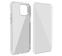 Coque pour iPhone 13 Pro Silicone Souple et Film Verre Trempé 9H Transparent