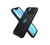 Coque iPhone 13 Silicone Antichoc Finition Carbone Rugged Armor Noir