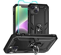 Coque iphone 14, Coque iphone 14 avec Film Protection, 360 Full Body Protection PC Dur Anti-Chut Renforcée Armor Antichoc pour iphone 14,Le Noir