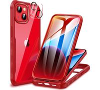 Coque Iphone 14/Iphone 13, Antichoc Housse Avec Protection Écran Verre Trempé Et Protecteur Caméra, 360° Double Face Téléphon[J4283]