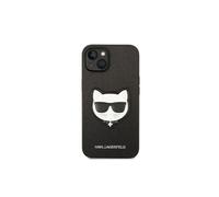 Coque iPhone 14 Plus Karl Lagerfeld Saffiano Tête de Choupette Noir