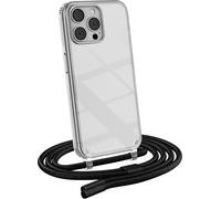 Coque Iphone 14 Pro ¿ Housse Noire Avec Cordon Réglable Et Sangle Bandoulière, Protection Anti-Chute Mains Libres