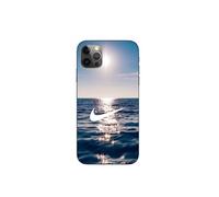 Coque Iphone 14 Pro Max Nike Logo Blanc Mer Solei