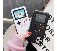 Coque iPhone 14 style Game Boy rose au design rétro