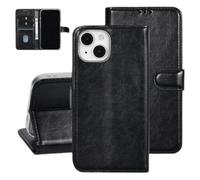 Coque iPhone 15 Book Case Portefeuille Magnétique Housse à Rabat...