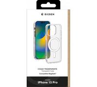 Coque iPhone 15 Pro Compatible MagSafe Hybride Transparente Bigben