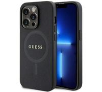 Guess GUHMP15LPSAHMCK Coque pour iPhone 15 Pro 6,1" Noir Coque Rigide Saffiano