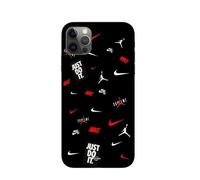 Coque Iphone 15 Pro Nike Jordan Blanc Rouge Fond Noir