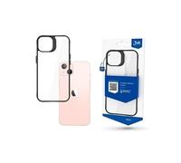 Coque iPhone 15 - - Satin Armor+ - Transparent/Noir - Silicone - Souple