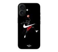 Coque Iphone 16 Nike Jordan Logo Fond Noir